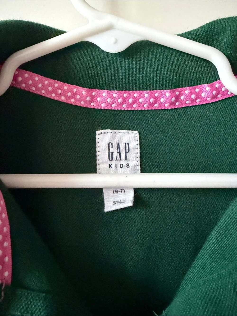 2pc Bundle GAP Kids Dark Green Polo School Uniform Shirts size S 6-7 shortsleeve